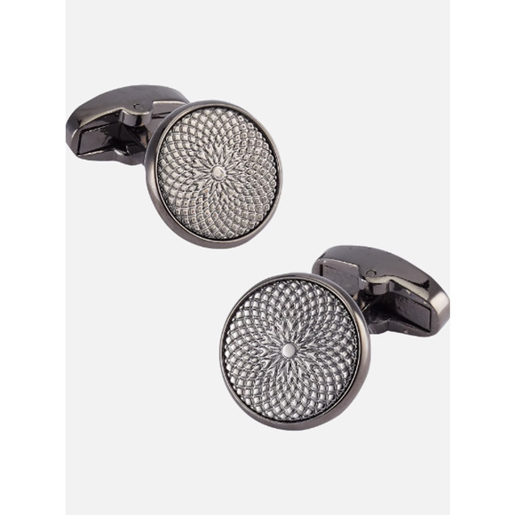 Joseph Abboud Round Men's Cufflinks, Gunmetal - 84NT 80028